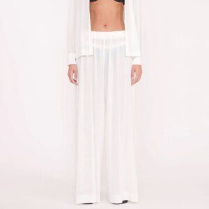 Staud Marza Coverup Pant White